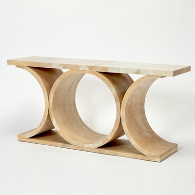 Lot 243 - Parchment "Double JMF" Style Console