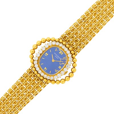 Lot 107 - Patek Philippe Gold and Diamond 'Golden Ellipse' Wristwatch, Ref. 4163/1