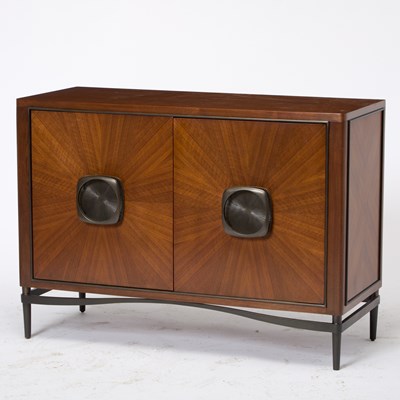 Lot 160 - Jonathan Charles Walnut Toulouse Side Cabinet