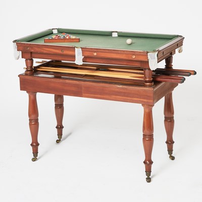 Lot 137 - Victorian Mahogany Billiardette Table and Stand