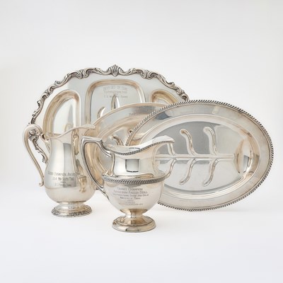 Lot 87 - Group of Five Silver Plated Trophies
