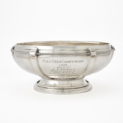 Lot 83 - Cartier American Sterling Silver Polo Trophy Bowl, Presented to C.V. Whitney