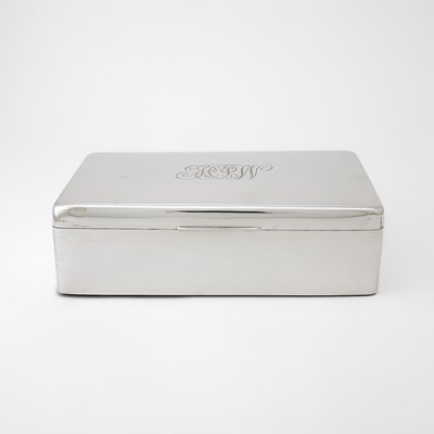 Lot 124 - Victorian Sterling Silver Cigar Box, engraved for H.P. Whitney