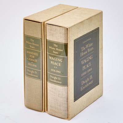 Lot 143 - Eisenhower's two works on his years in the White House, in the slipcases and jackets