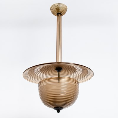Lot 304 - Murano Blown Glass Four-Light Chandelier