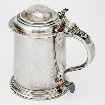 Lot 67 - George I Sterling Silver Covered Tankard