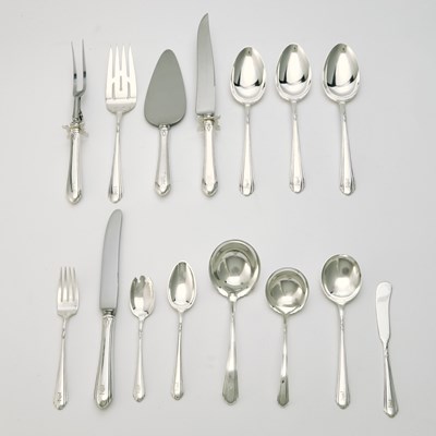 Lot 249 - Towle Sterling Silver "Lady Diana" Pattern Flatware Service