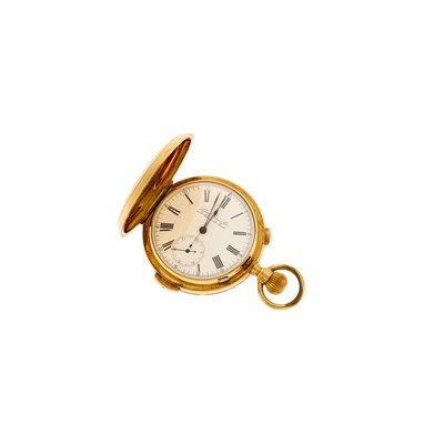 Lot 1218 - Schwob & Frère Gold Hunting Case Minute Repeater with Chronograph Pocket Watch