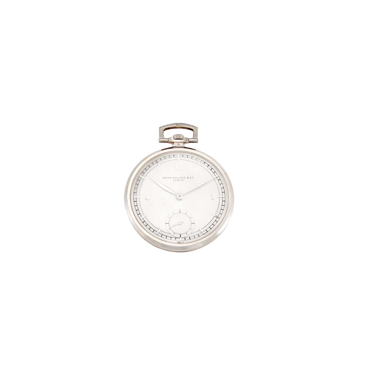 Lot 1196 - Patek Philippe Platinum Gentleman's Open Face Pocket Watch