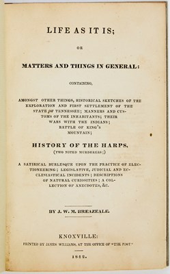Lot 162 - A scarce Knoxville imprint with an account of the Harpe Brothers murders
