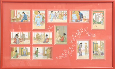Lot 290 - Group of Framed Madame Butterfly Postcards
