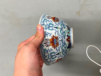Lot 83 - A Chinese Doucai Porcelain Bowl