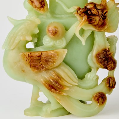 Lot 32 - Two Chinese Carved Jade Vase and Cover