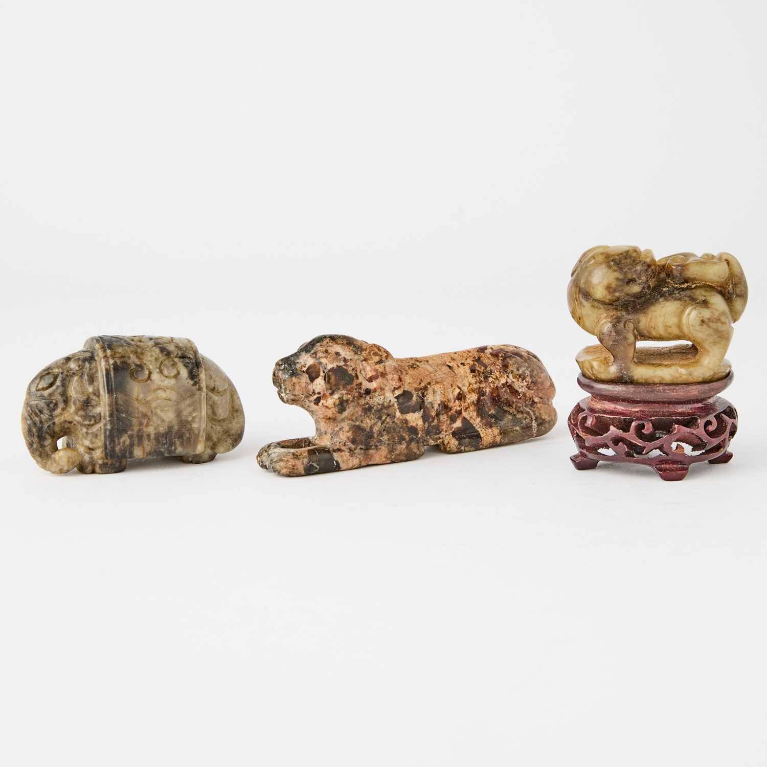 Lot 44 - Three Chinese Ming-Style Jade Carvings