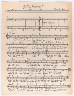 Lot 36 - “It’s Christmas!” holograph musical manuscript