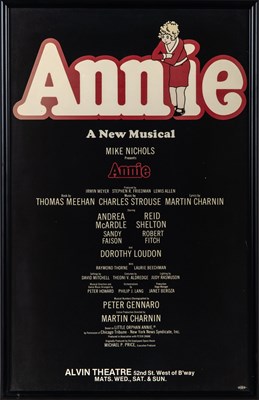 Lot 27 - A poster for the original Broadway run of Annie