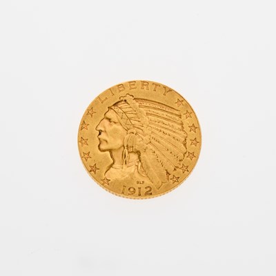 Lot 26 - United States. 1912-S Indian Head Half Eagle. Extremely Fine.
