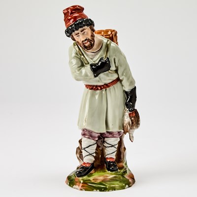 Lot 45 - Russian Style Porcelain Figure of a Hazel Grouse Vendor