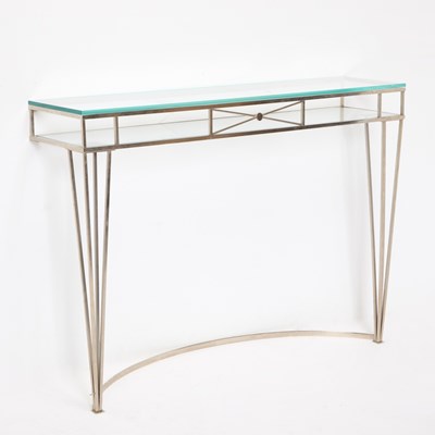 Lot 559 - Modern Glass and Aluminum Console