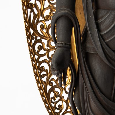 Lot 349 - A Large Japanese Parcel Giltwood Figure of Juichi-men Kannon