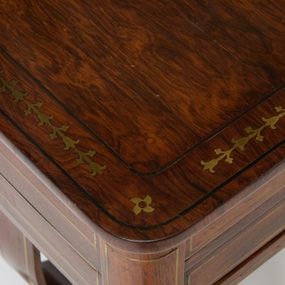 Lot 171 - Regency Brass-Mounted Rosewood Work Table