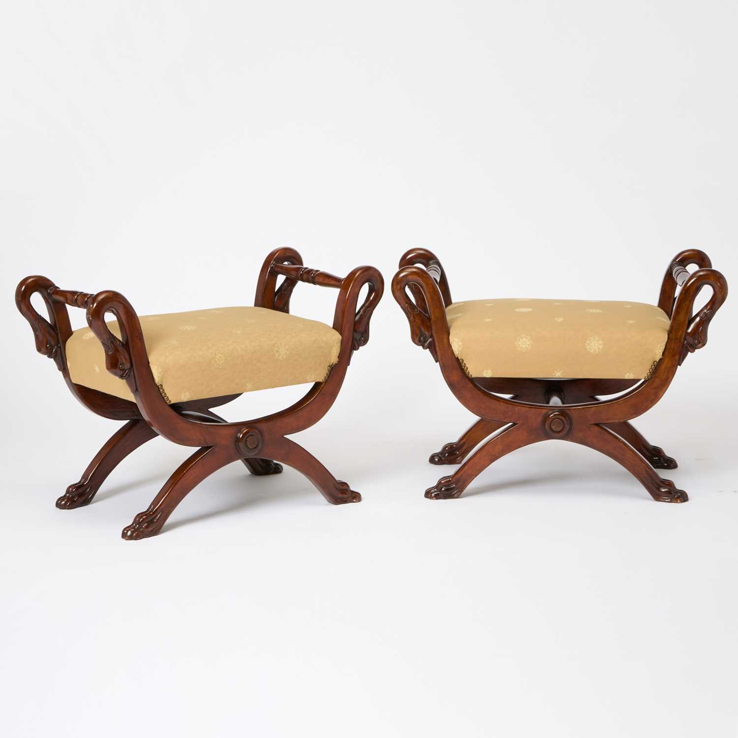 Lot 147 - Pair of Empire Mahogany Benches