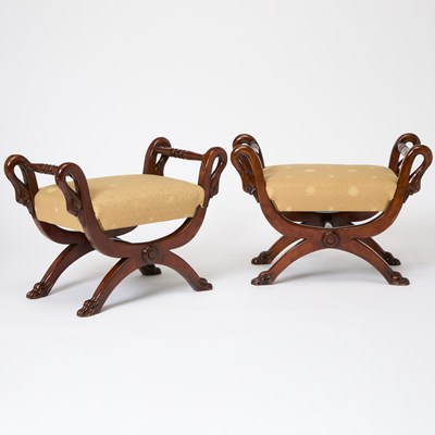 Lot 147 - Pair of Empire Mahogany Benches