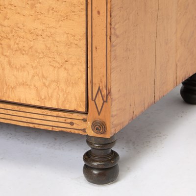 Lot 172 - Regency Inlaid Bird's Eye Maple Bowfront Chest of Drawers