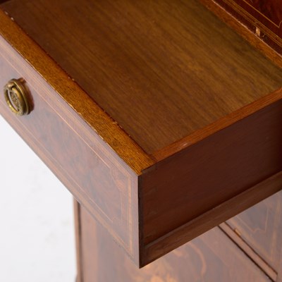 Lot 178 - Pair of Louis XVI Style Inlaid Walnut and Kingwood Tall Chest of Drawers