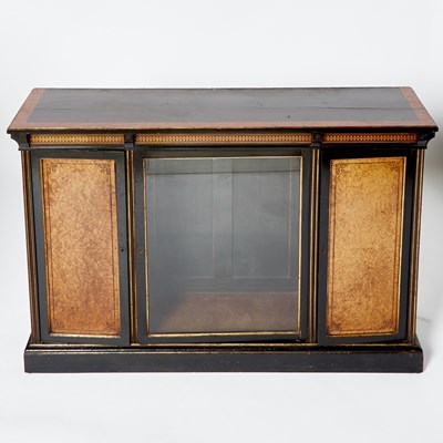 Lot 134 - Victorian Inlaid Walnut Glass Door Cabinet