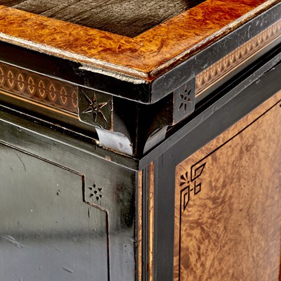 Lot 134 - Victorian Inlaid Walnut Glass Door Cabinet