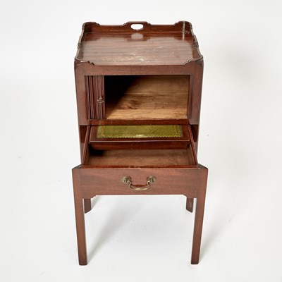 Lot 105 - George III Mahogany Tambour Door Commode