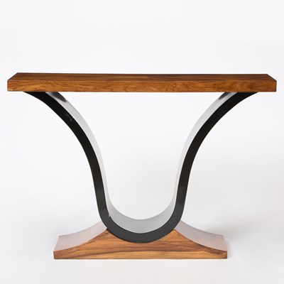 Lot 281 - Pair of Art Deco Ebonized Rosewood Consoles
