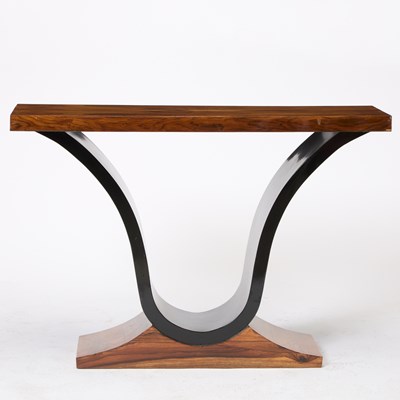 Lot 281 - Pair of Art Deco Ebonized Rosewood Consoles