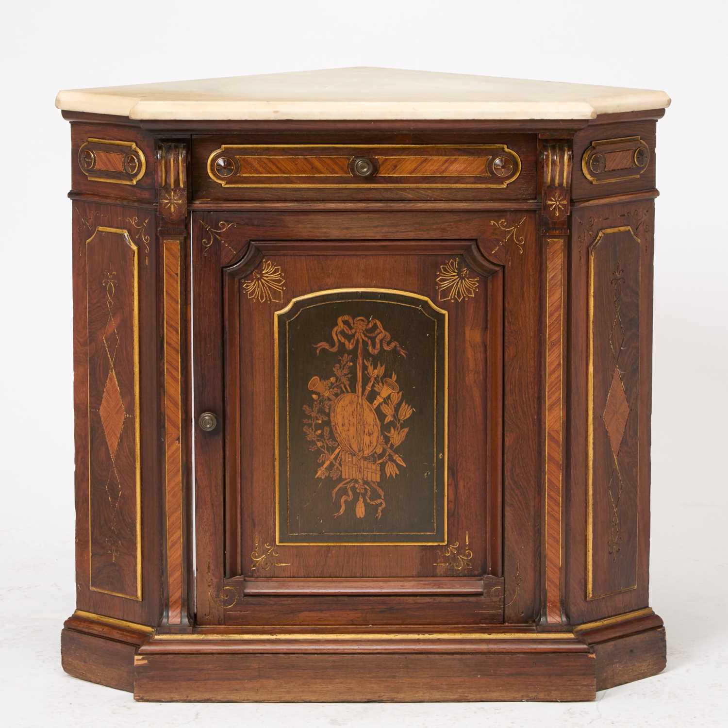 Lot 133 - Victorian Part Ebonized Corner Cabinet