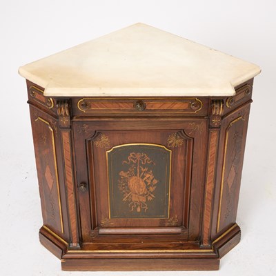 Lot 133 - Victorian Part Ebonized Corner Cabinet