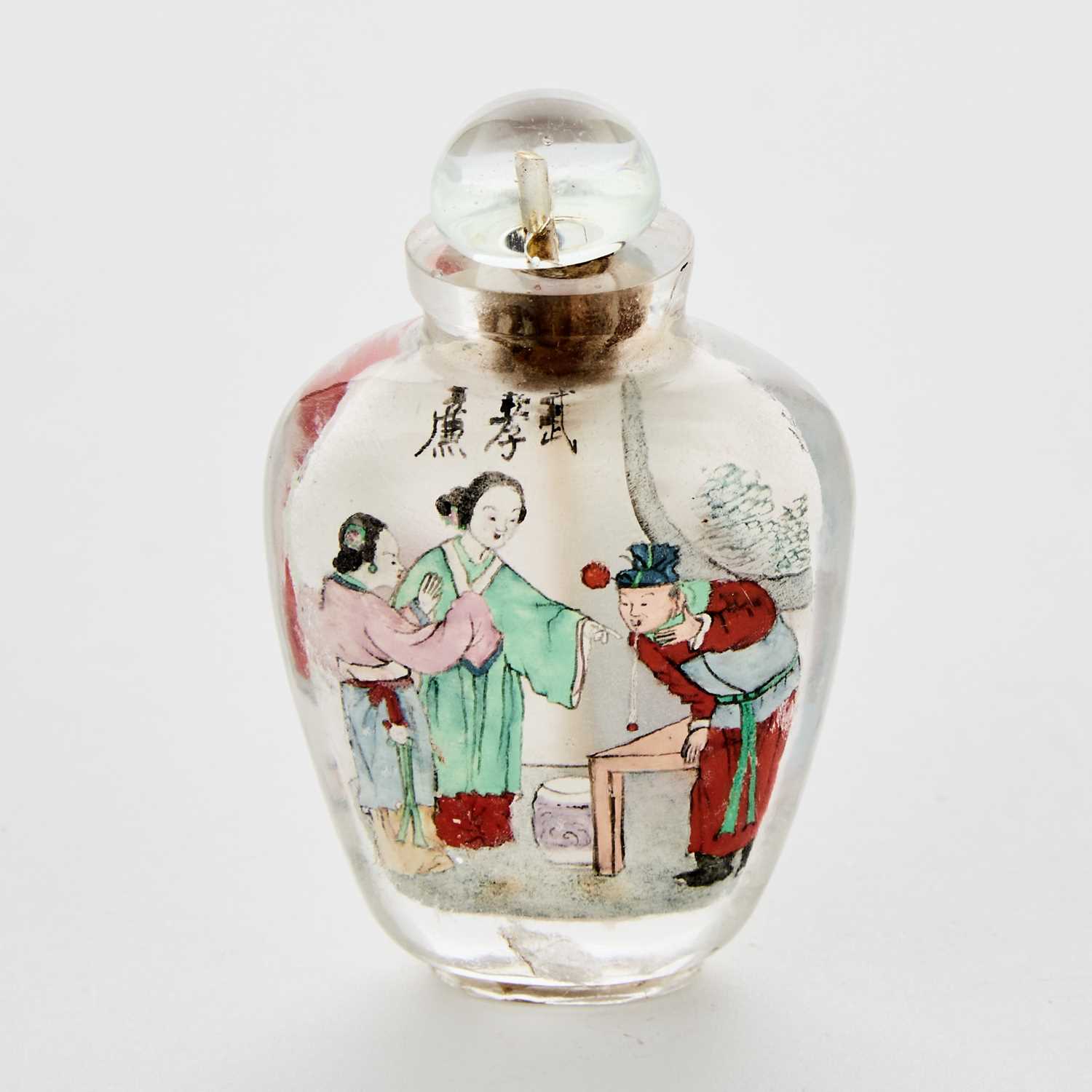 Lot 4 - A Chinese Inside-Painted Crystal Snuff Bottle