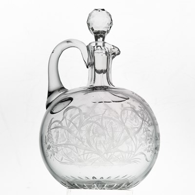 Lot 133 - Blown, Cut and Wheel-Engraved Glass Brandy Decanter and Stopper