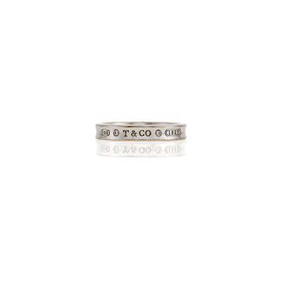 Lot 1101 - Tiffany & Co. White Gold and Diamond '1837' Band Ring