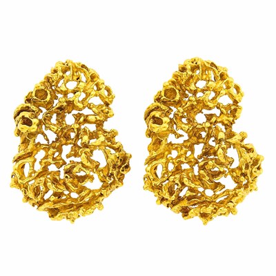 Lot 120 - Pair of Gold Pendant-Brooches