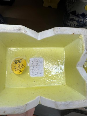 Lot 75 - A Pair of Chinese Yellow Glazed Porcelain Archaistic Vessels and Covers