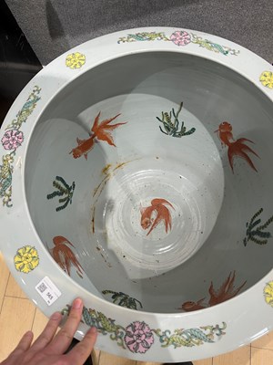 Lot 79 - A Large Pair of Chinese Enameled Porcelain Jardinières