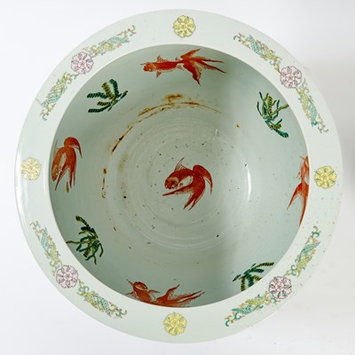 Lot 79 - A Large Pair of Chinese Enameled Porcelain Jardinières