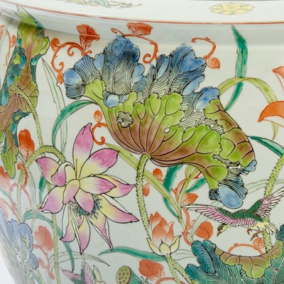 Lot 79 - A Large Pair of Chinese Enameled Porcelain Jardinières