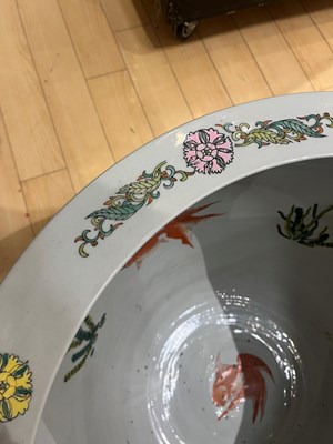 Lot 79 - A Large Pair of Chinese Enameled Porcelain Jardinières