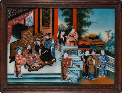 Lot 133 - A Chinese Reverse Glass Painting