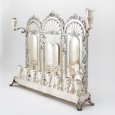 Lot 217 - Italian Sterling Silver Menorah