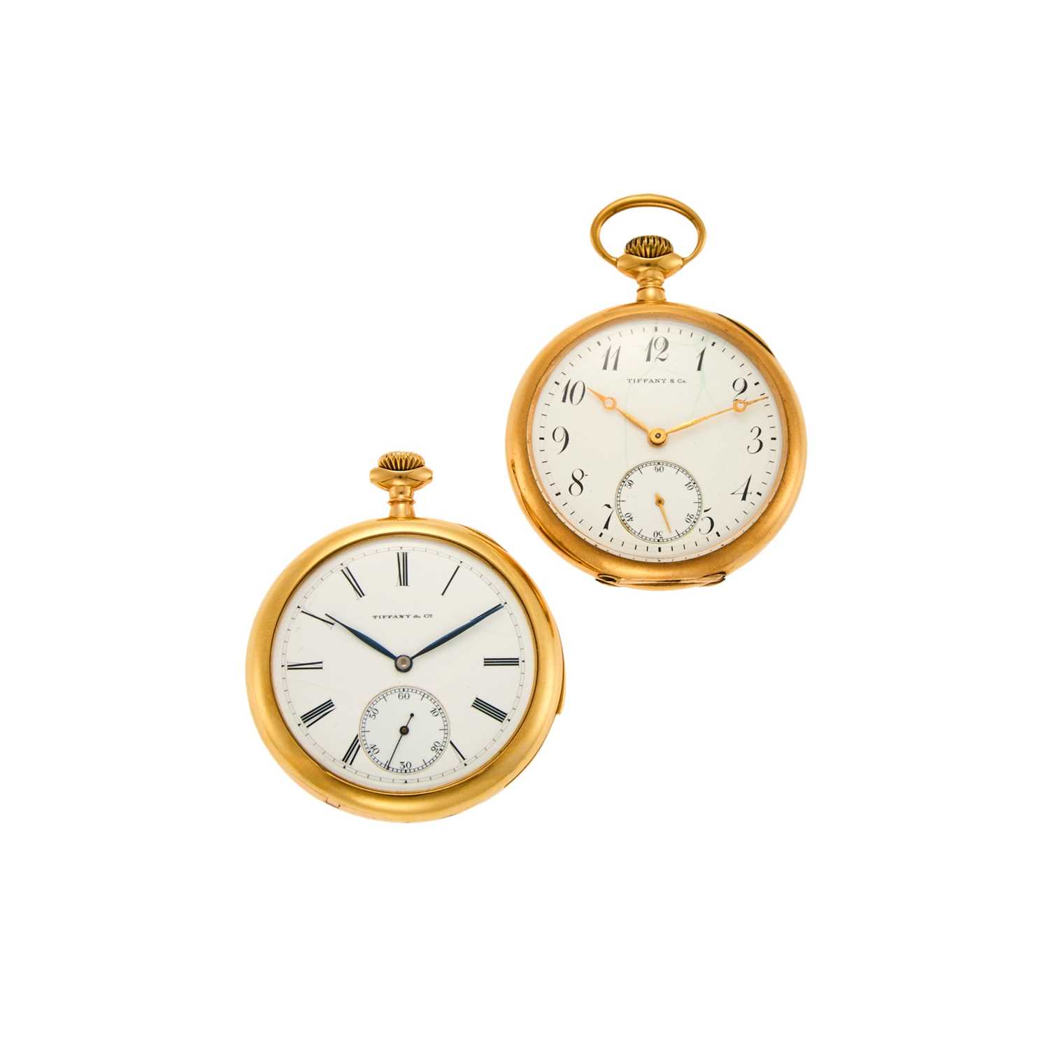Lot 1223 - Tiffany & Co. Two Gold Pocket Watches