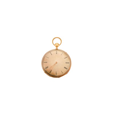 Lot 1216 - Gold Open Face Quarter Hour Repeater Pocket Watch
