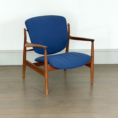 Lot 1121 - Finn Juhl Teak and Upholstered Lounge Chair